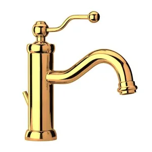 Смеситель для раковины Paini однозахватный, донный клапан, золото 88OP211