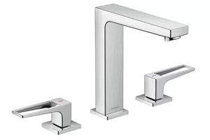 Смеситель Hansgrohe 74515000 на раковину на 3 секции с клапаном, излив 160мм, ручка-петля