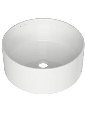 Раковина накладная Aqueduto 400х165, круглая, без перелива, белый ESP0110
