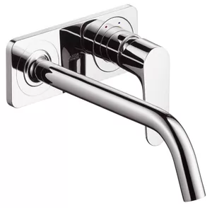 Смеситель Axor 34115000 для умывальника встраиваемый однозахватный, с панелью, излив 227мм