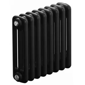 Радиатор стальной трехтрубчатый RIFAR 3037- 8 секций, боковое подключение, антрацит