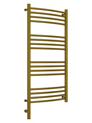 СУНЕРЖА выгнутая Полотенцесушитель 1000х500 состаренная бронза, МЭМ левый, 05-5802-1050