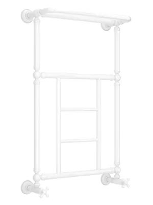 СУНЕРЖА 1452 Полотенцесушитель 860х500 белый, с полкой, нижнее подкл. 12-0282-8650