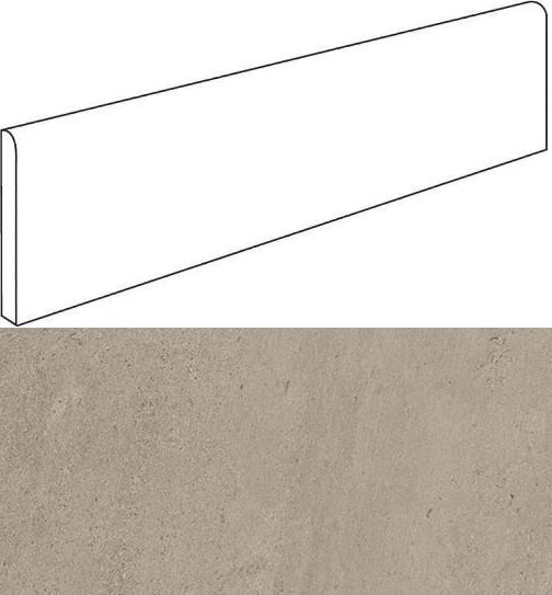 Wise Silver Grey Battiscopa Lap 60X7.2 лаппатированная