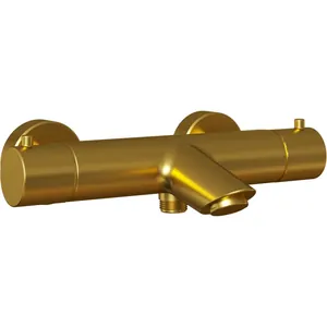 Смеситель для ванны/душа Paini 148 мм,настенный,термостатический,золото брашированное 78PJ111TH