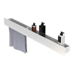 Полка FLOW Double 1000х92х90 настенная, полотенцедержатель слева, белый Fl-sky-d100л-б