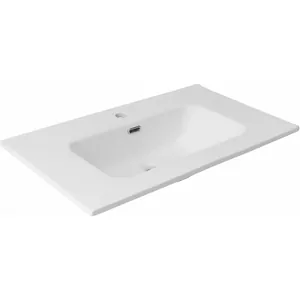 Раковина-столешница Aquanet 80 810х465х175 с отверстием под смеситель, белый матовый 330431