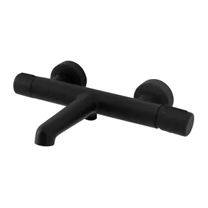 Смеситель для ванны/душа BelBagno -VASM-NERO однозахватный, настенный, чёрный матовый