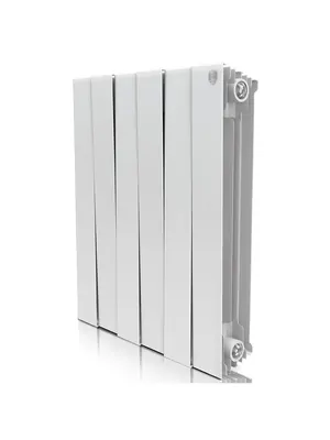 Радиатор биметаллический, 6 секций ROYAL THERMO ВШГ:591х480х100 1134 Вт Bianco Traffico