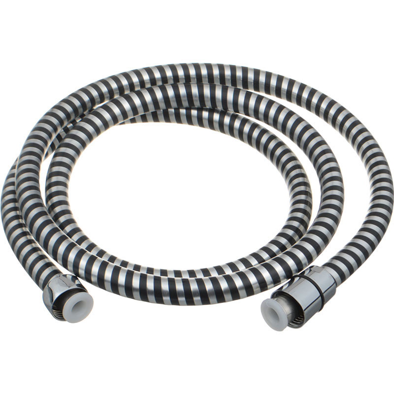 шланг д/душа MELODIA BLACK SILVER 1/2"*1/2" конус ПВХ d14мм, L150см MKP20383P_sb