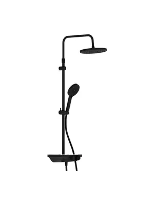 Душевая система DAMIXA с термост. смесителем-полкой, верхний/ручной душ, черный 947760300