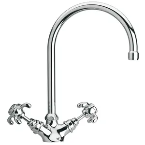 Смеситель для кухни Paini двухзахватный, поворотный излив, хром 87CR572KM