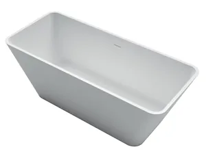 Ванна Gruppo Treesse V286BL 1650х700х600 иск.камень, отдельностоящая, слив, белый глянец