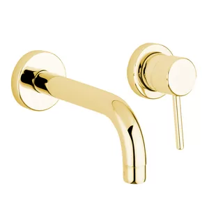 Смеситель для раковины Giulini F6520-25O встраиваемый, однозахватный, излив 250 мм, золото