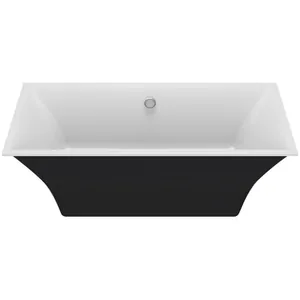 Ванна из литьевого мрамора BAS 170х80х64 отдельностоящая, черная