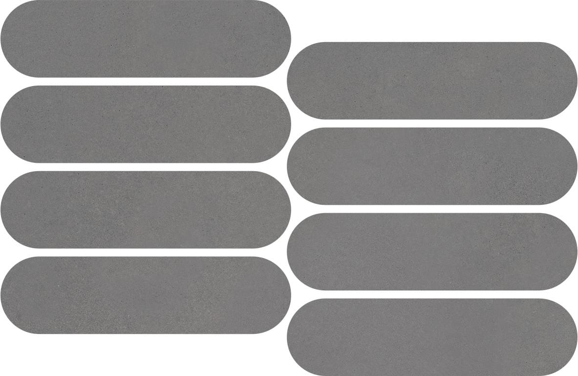 мозаика Nuances Antracite Mosaico Ovale Strideup 19.5x37