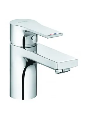 Смеситель KLUDI SL для умывальника 75, однозахватный, донный клапан PUSH-OPEN (хром) 482660565