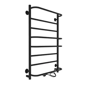 Полотенцесушитель Indigo б/п 800х500 (таймер,скр.монт.ун.подк) черный муар LELLE80-50BRRt