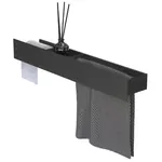 Полка FLOW Trio 700х130х90 бумагодерж. слева,полотенцедерж. справа, черный Fl-sky-tr70тбпп-ч