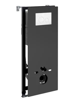 Инсталляция для унитаза WasserKRAFT с клавишей смыва, цвет: белый/черный 20TLT.010.ME.BL.WM02