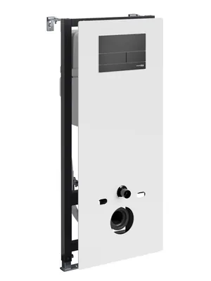 Инсталляция для унитаза WasserKRAFT с клавишей смыва, цвет:черный/белый 20TLT.010.ME.WH.MB04