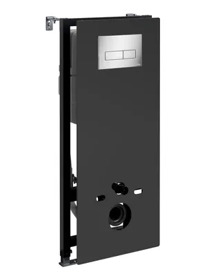 Инсталляция для унитаза WasserKRAFT с клавишей смыва, цвет: хром/черный 20TLT.010.ME.BL.CH03