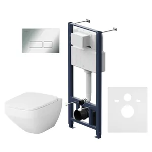 Комплект инсталляции AM.PM клавиша Pro S глянц.хром + унитаз Inspire V2.0 FlashClean сиденье м/лифт IS47051.50A1700