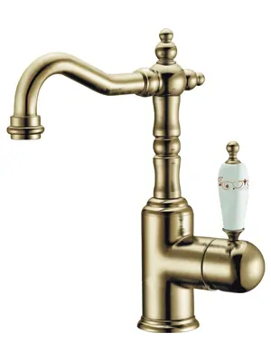 Смеситель Boheme Provanse Ripresa 362 для раковины, на 1 отверстие, однозахватный, бронза