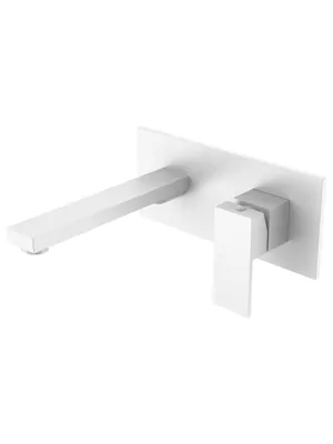 Смеситель Boheme 475-MW для раковины, встраиваемый, однозахватный, белый мат