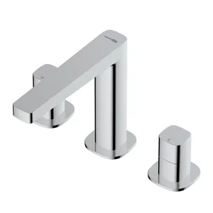 Смеситель для умывальника WasserKRAFT 8635 двухзахватный, на 3 отверстия, цвет: хром