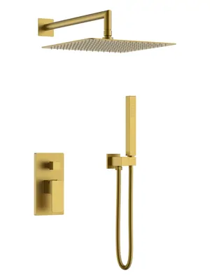 Душевая система Boheme 474-3-BR встраиваемая, однозахватная, верхний/ручной душ, бронза