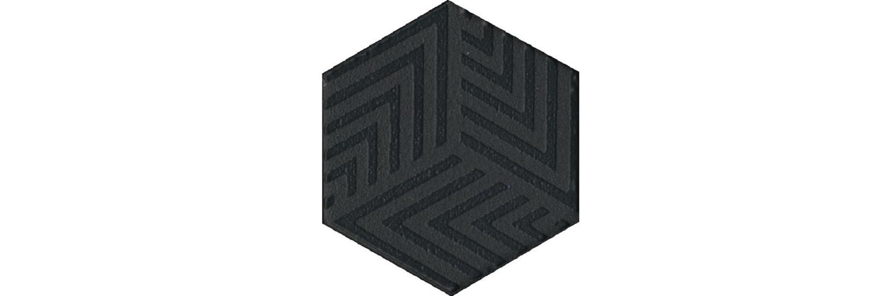 декор Агуста Декор Черный Матовый 6x5.2