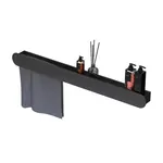 Полка FLOW Double 1000х92х90 настенный, полотенцедержатель слева, черный Fl-ro-d100л-ч