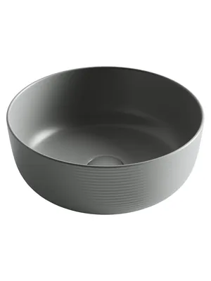 Раковина накладная Ceramicanova 356х356х135 круглая,без перелива,антрацит матовый CN6073MH