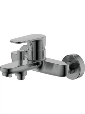 Смеситель для ванны/душа Aquatek AQ1840BGM настенный, однозахватный, излив 164мм, сталь оруж