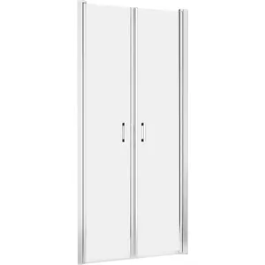 Душевая дверь KERMI распашная 860-910х2000 2 створки, хром/прозр. CKPTD09020VPK