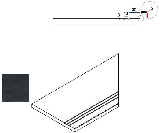 Materia X2 Titanio Bordo Grip Dx 60X30 матовая