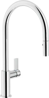 Смеситель NOBILI для кухни, вытяжной излив с душем, хром FL96137CR