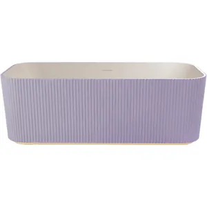 Ванна из искусственного камня Abber (1700x750) отдельност, слив-пер, фиолетовая AS9663Violett