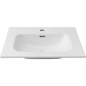 Раковина-столешница Aquanet 60 610х465х175 с отверстием под смеситель, белый 254363