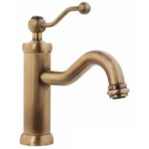 Смеситель для раковины Paini 84 мм, однозахватный, без д./кл., старая бронза 88F3205