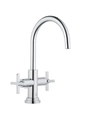 Смеситель KLUDI Classic для умывальника, двухзахватный, хром 201180520