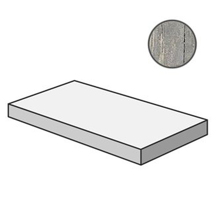 Sant Agostino Blendart CSAGASBG12 Gradone Angolare Sx Grey 33x120 матовая