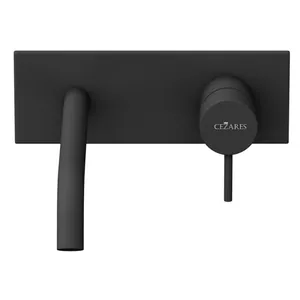 Смеситель Cezares -BLI1-L-NOP встраиваемый, для раковины, 226 мм, однозахватный, черный матовый