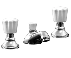 Смеситель для биде Devon&Devon DDMR312CR на 3 отверстия, д/к. цвет хром/белый