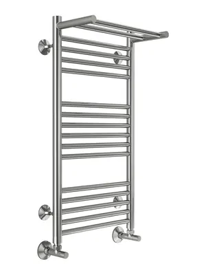 Полотенцесушитель TERMINUS П16 (ШВ:432x800) водяной, нерж.сталь, с полкой