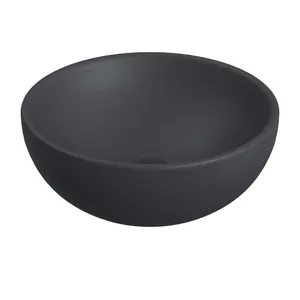 Раковина накладная BERGES 181022 крулая, 450х450х175 без отв. под смеситель, мат. антрацит