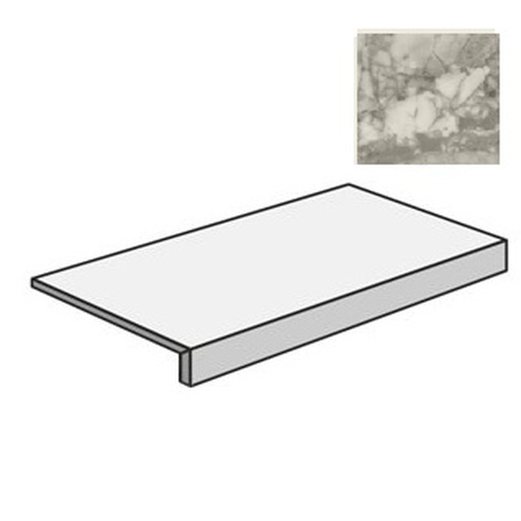 Atlas Concorde Russia Forte Dei Marmi 620070002421 Ceppo Apuano Pearl Scalino Frontale Rett 33x80 матовая