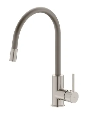 Смеситель IDDIS для кухни K36BNJ0i05 однозахватный, высокий, гибкий излив, цвет: сатин