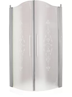 Душевой уголок Migliore (900х900х1950) стекло прозрачное+декор, хром 20422